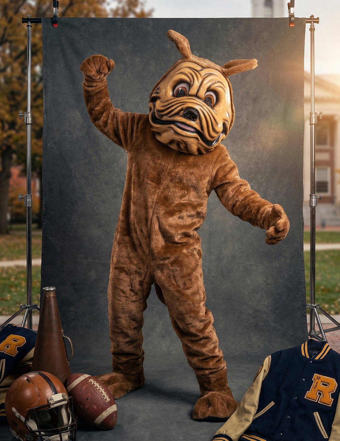 Kostum maskote rjavega psa za odrasle