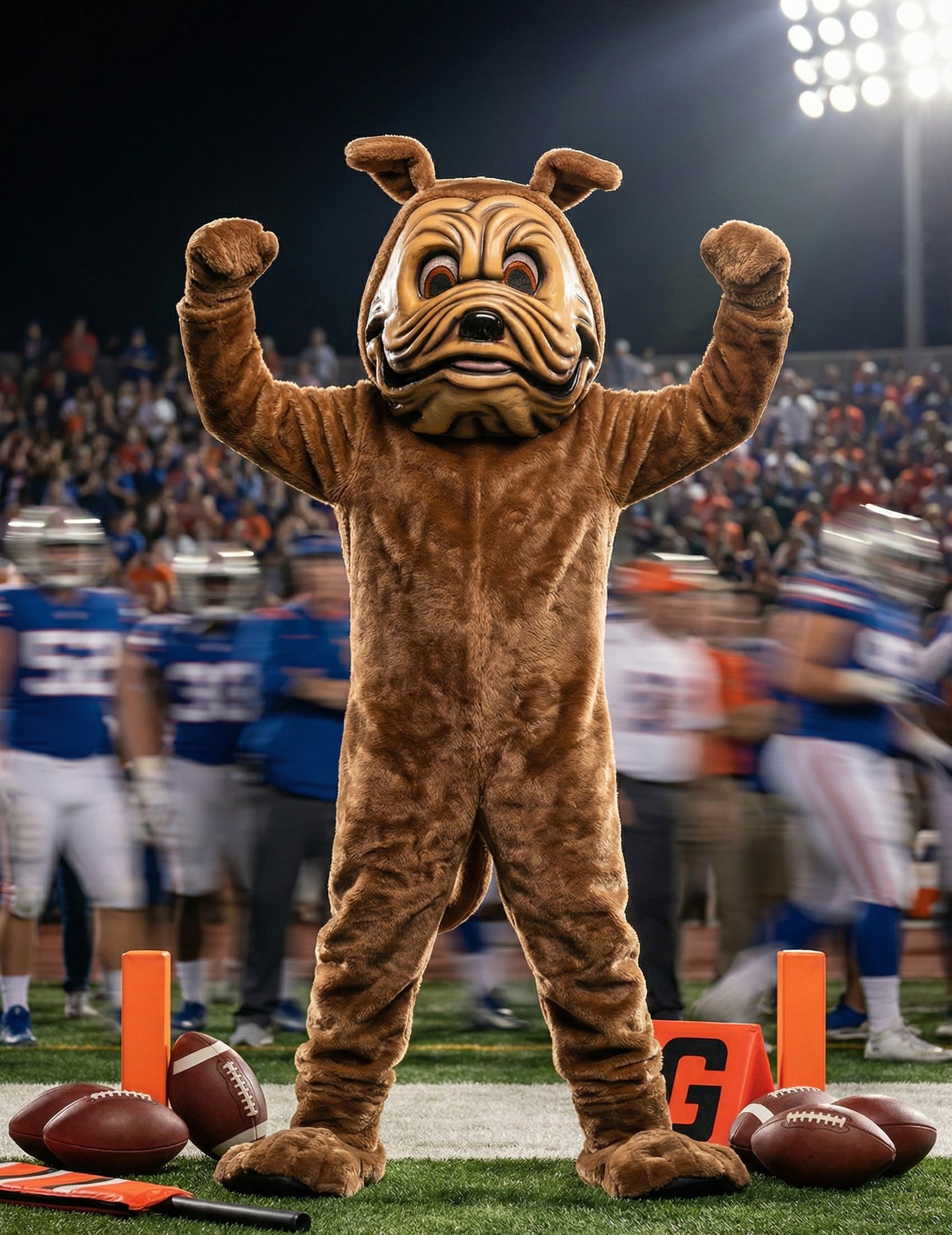 Kostum maskote rjavega psa za odrasle