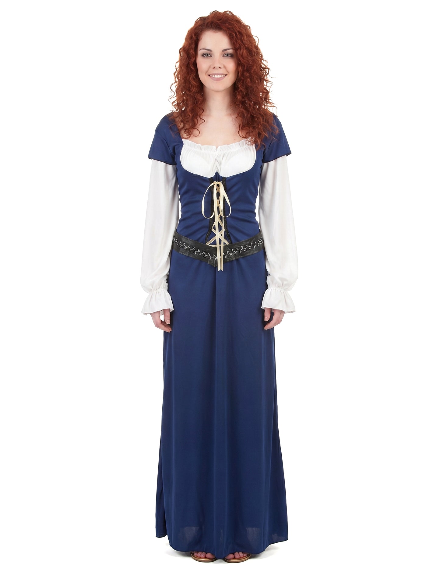 Déguisement Médiéval robe longue bleue Femme