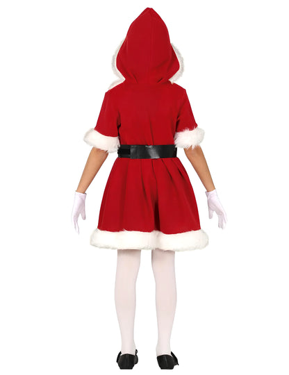 Božični kostum matere s kapuco za deklice