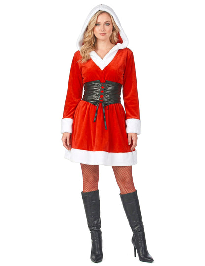 Vue d'ensemble du déguisement Mère Noël corset