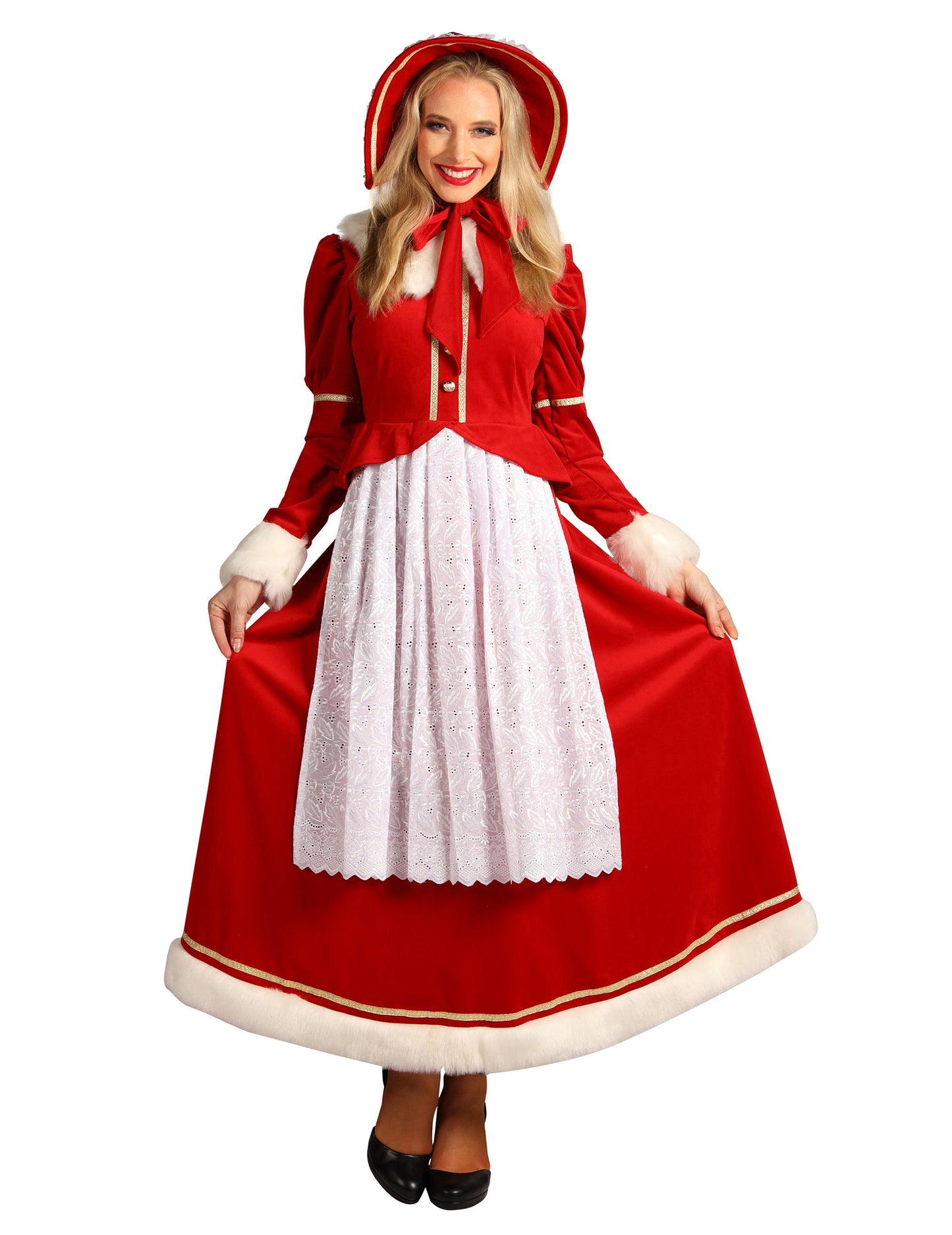 Tradicionalni kostum gospe Božičkove za ženske s predpasnikom