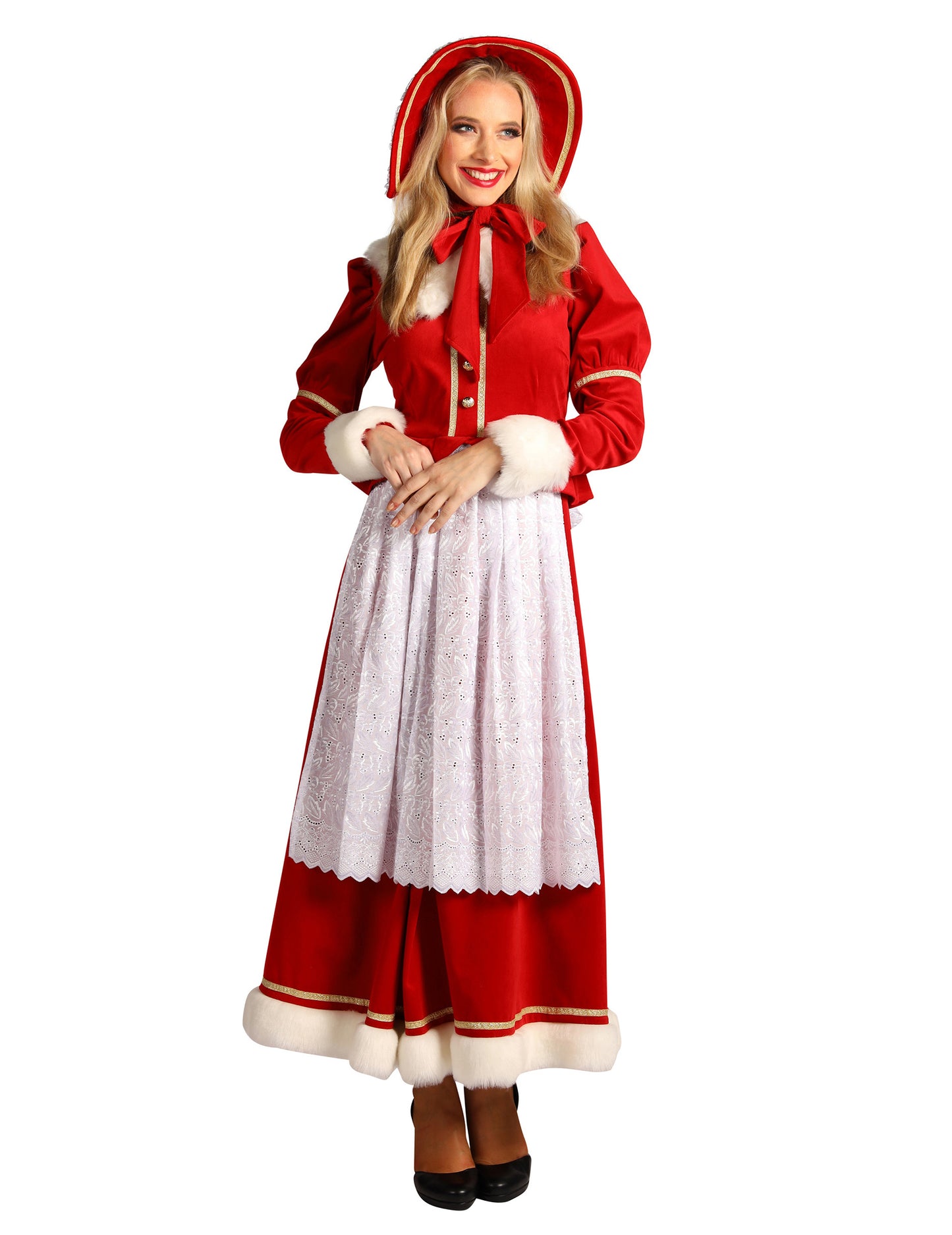 Tradicionalni kostum gospe Božičkove za ženske s predpasnikom