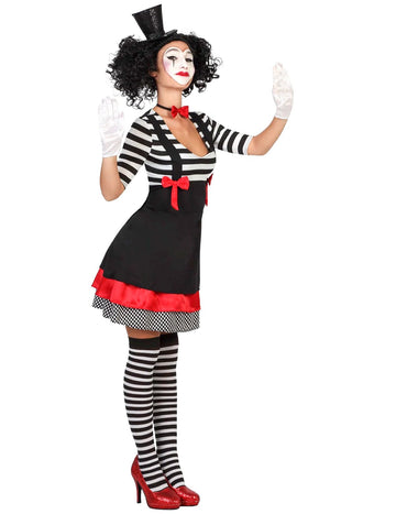 Mime obleka črna in rdeča ženska obleka