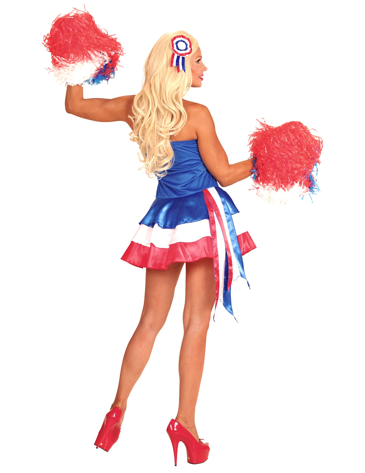 Kostum navijačice Francije v trikolorah za ženske 
