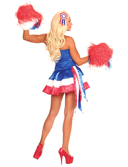 Kostum navijačice Francije v trikolorah za ženske 