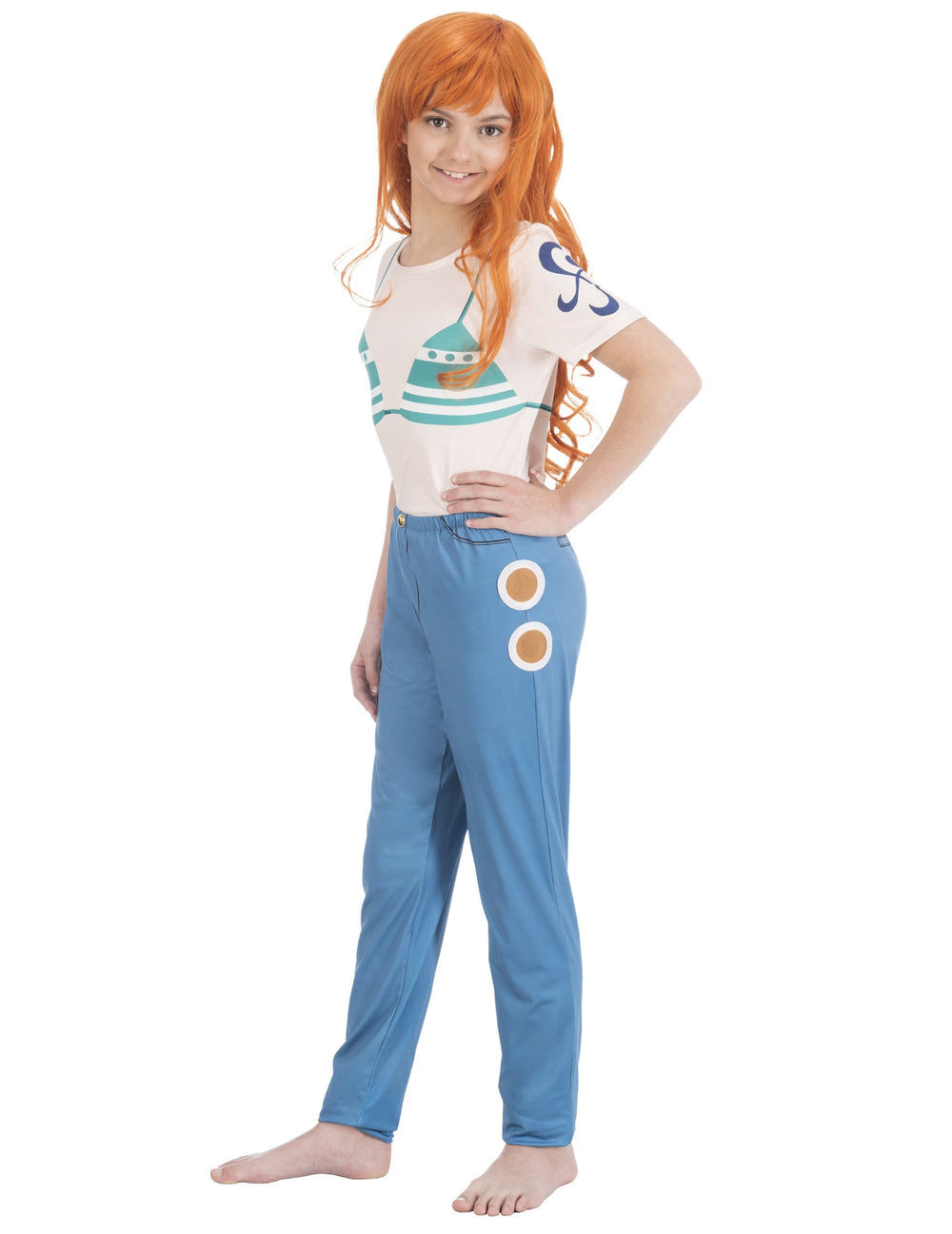 Déguisement Nami One Piece pour enfant bleu et blanc