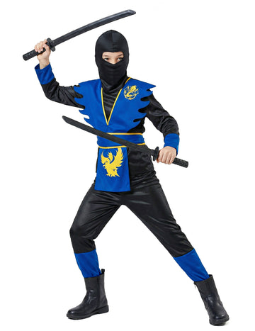 Fant Boy Blue Ninja kostum