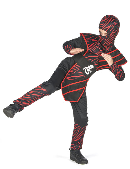 Rdeči fauve fant ninja kostum