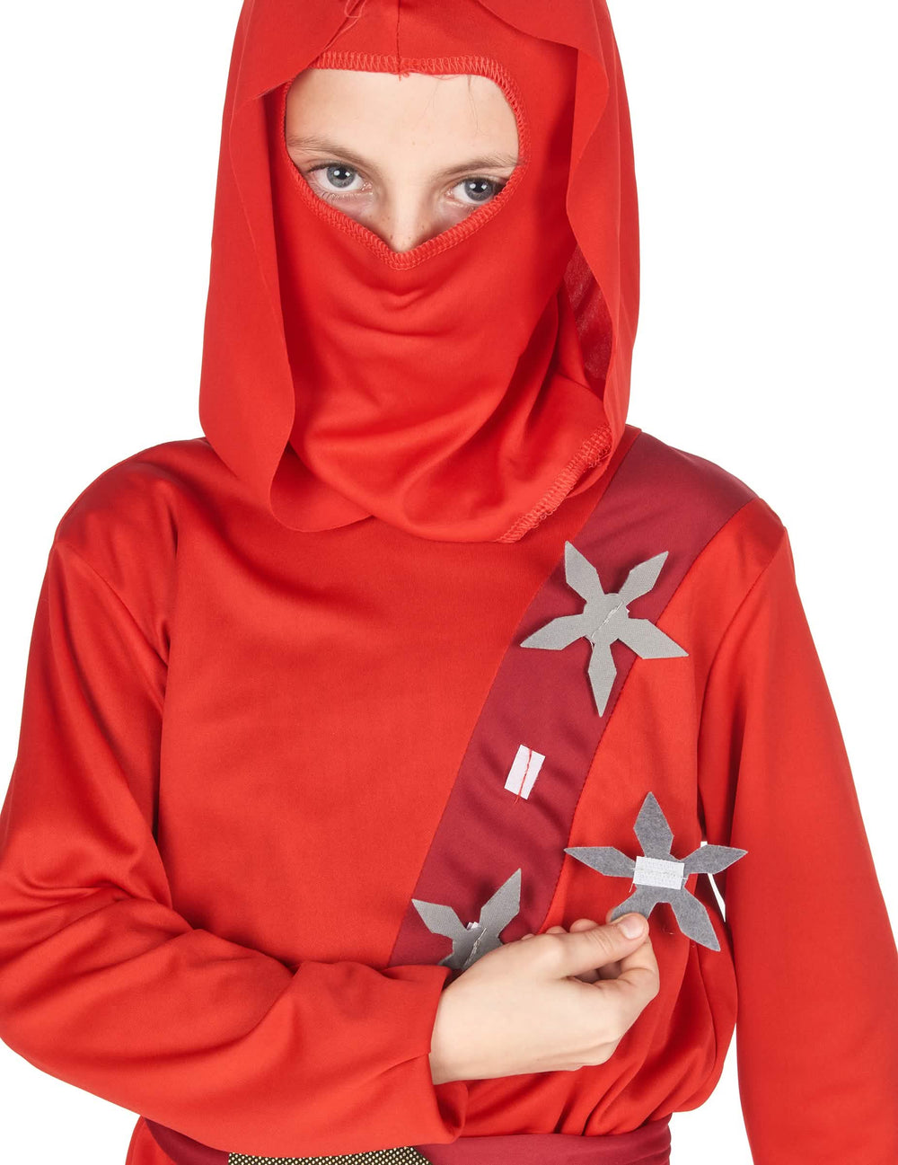 Podrobnosti o zvezdah in o ninja kapuci kostuma