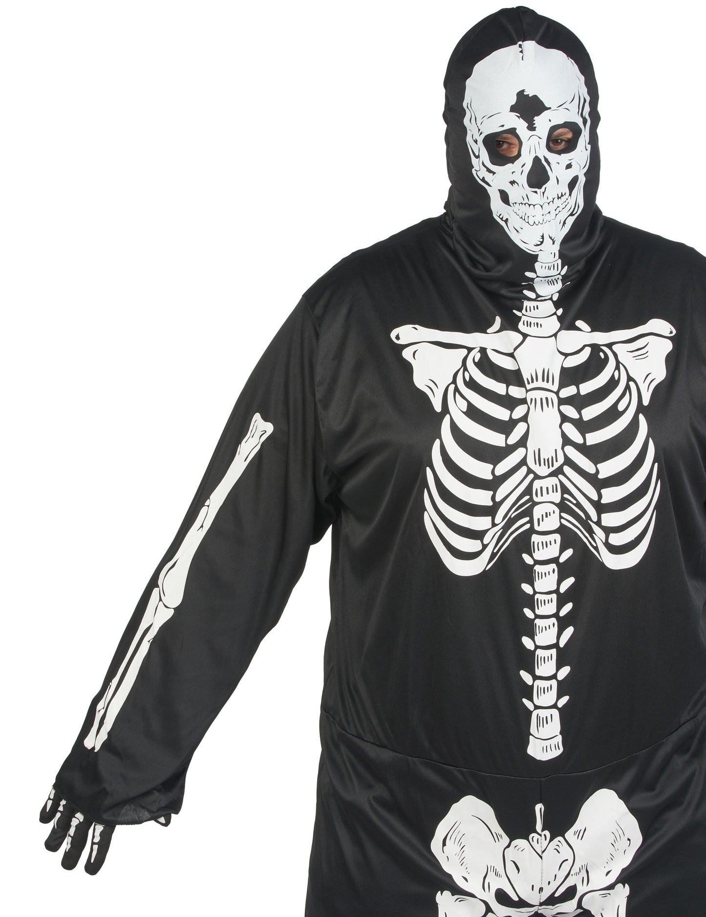 Črno okostje črno preobleko Halloween