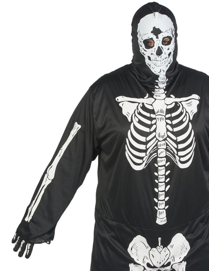 Črno okostje črno preobleko Halloween