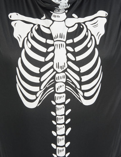 Črno okostje črno preobleko Halloween