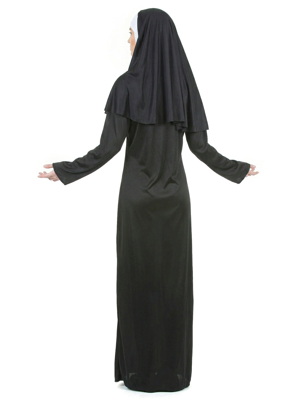 Vue de dos du déguisement de nonne pour femme