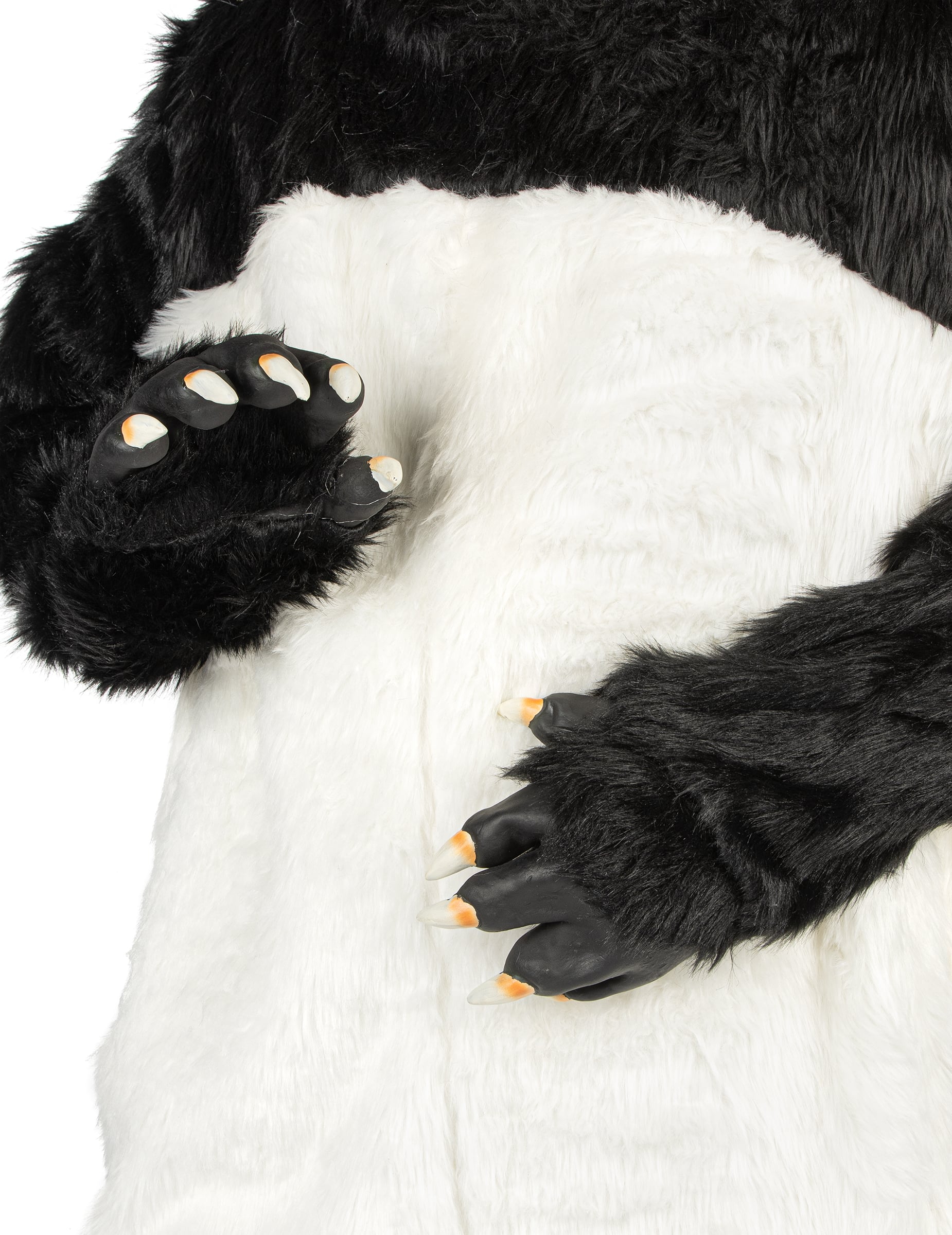 Déguisement de panda pour adulte noir et blanc en fausse fourrure