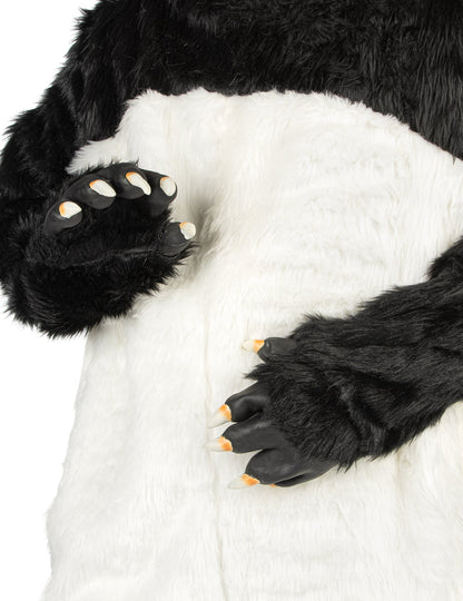 Déguisement de panda pour adulte noir et blanc en fausse fourrure
