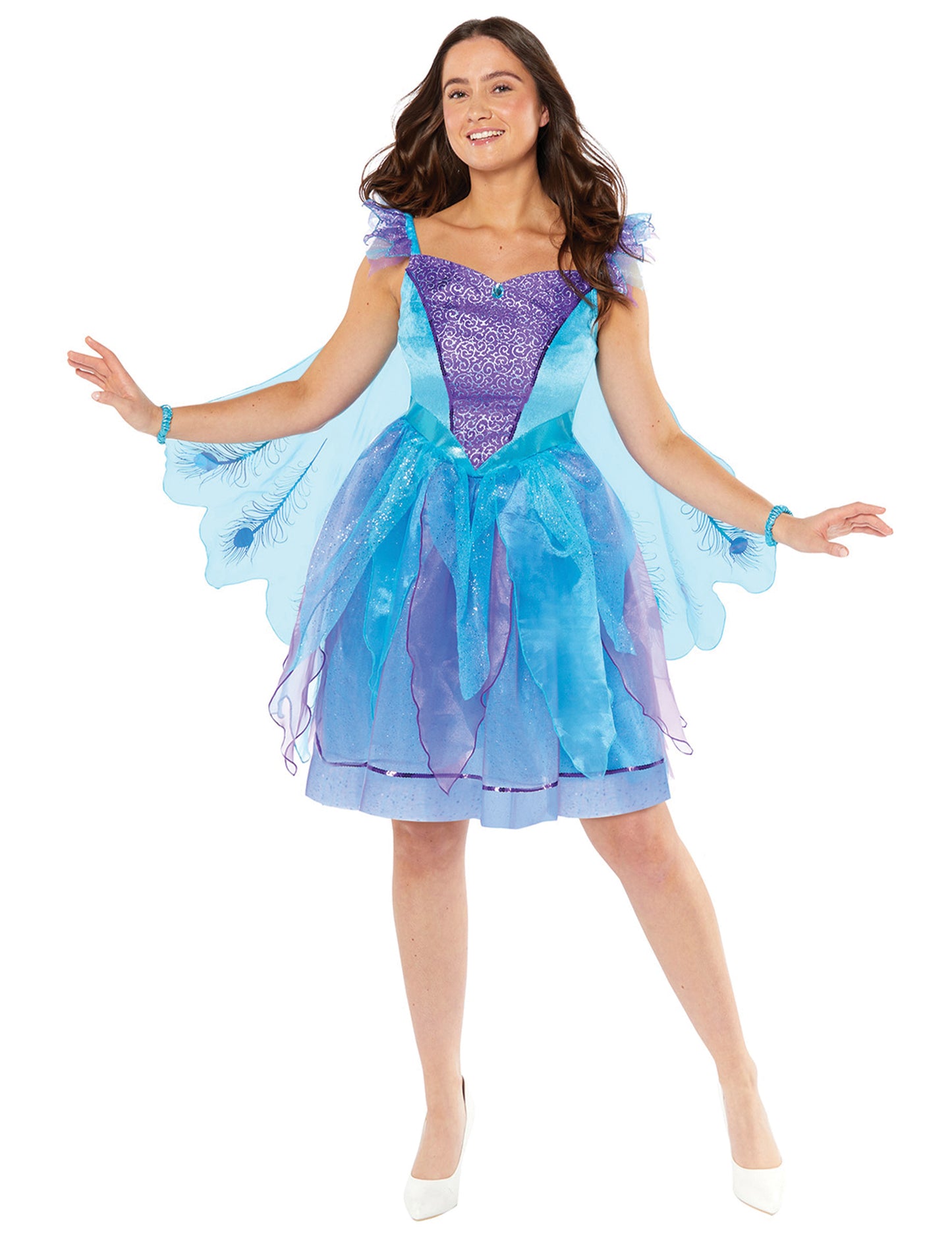 Eleganten pavov kostum za ženske