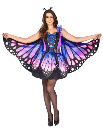Skrivnostni kostum metulja za ženske