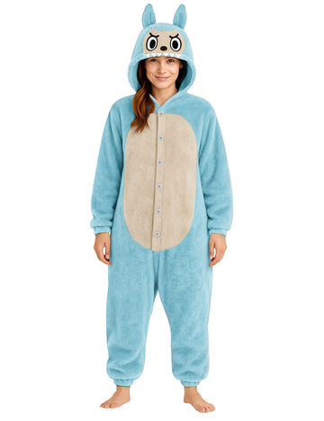 Kostum plišaste modre pošasti za ženske 