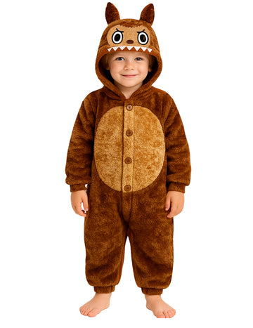 Otroški kostum plišaste pošasti v rjavi barvi 