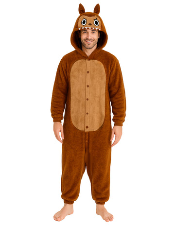 Kostum plišastega rjavega pošasti za moške 