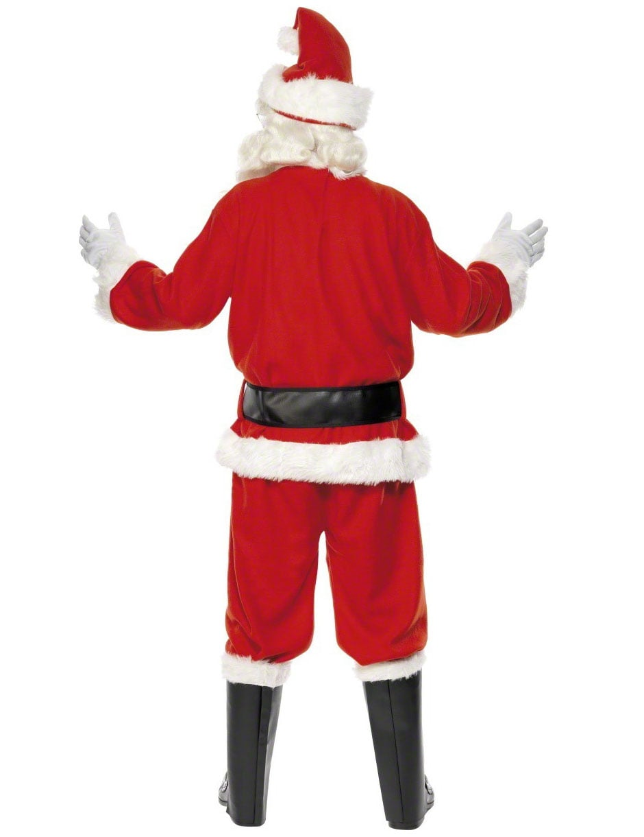 Vue de dos du déguisement de Père Noël luxe pour homme