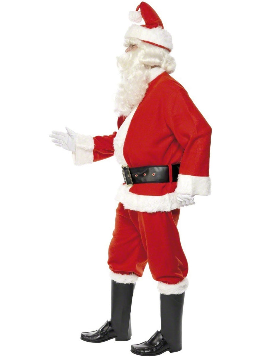 Vue de profil du déguisement de Père Noël luxe pour homme