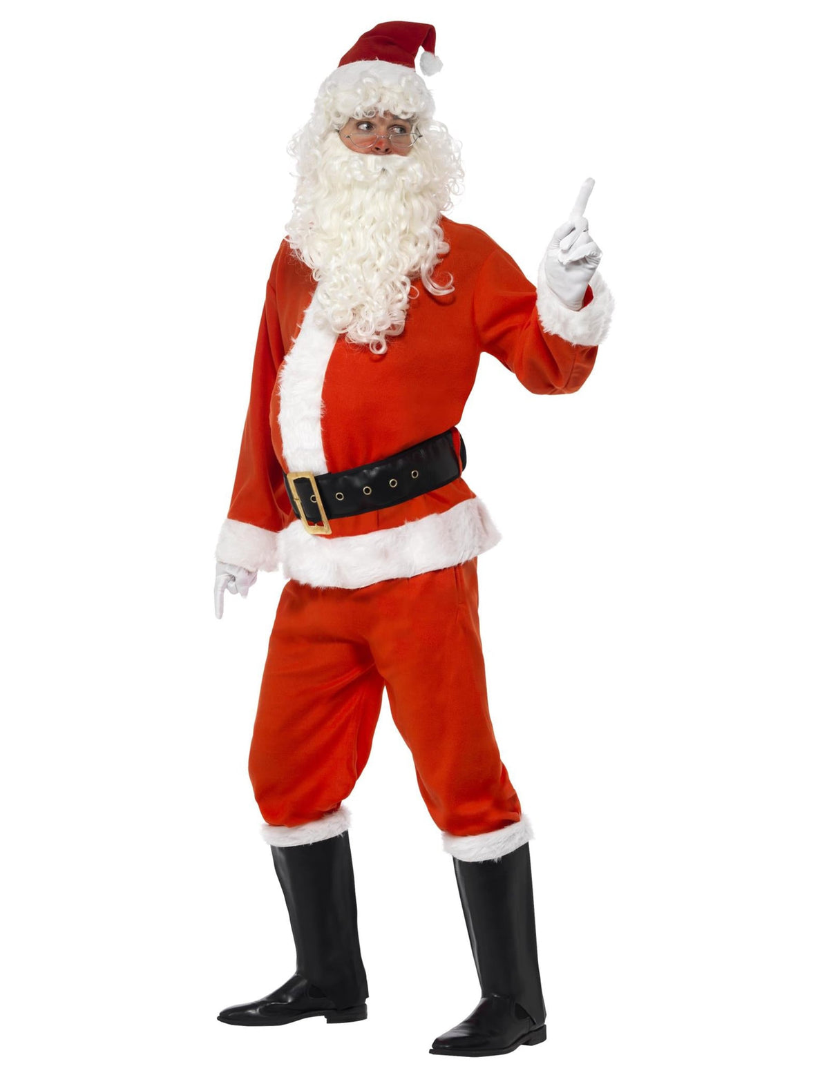 Vue d'ensemble du déguisement de Père Noël luxe pour homme