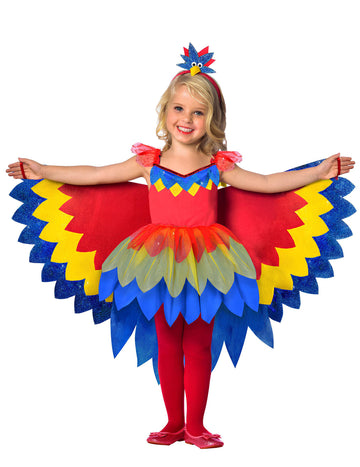 Déguisement Perroquet Coloré fille