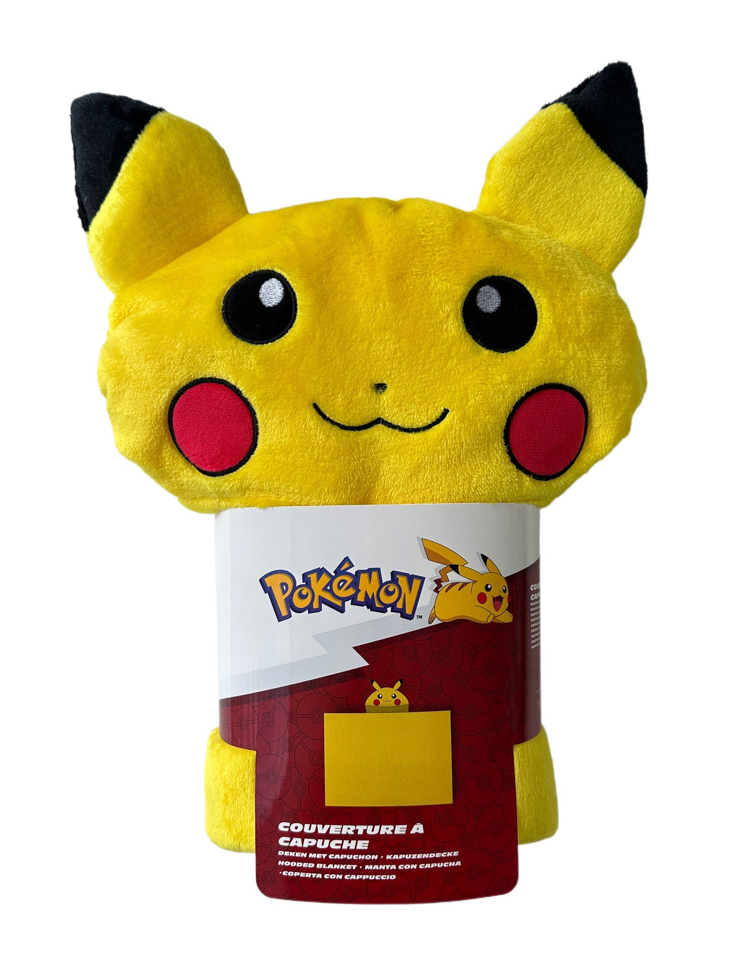 Vue de l'emballage du déguisement plaid polaire à capuche Pikachu Pokémon™