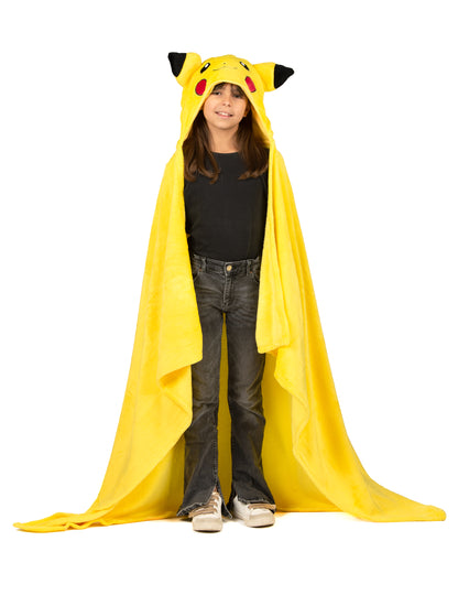 Déguisement plaid polaire à capuche Pikachu Pokémon™ pour enfant jaune