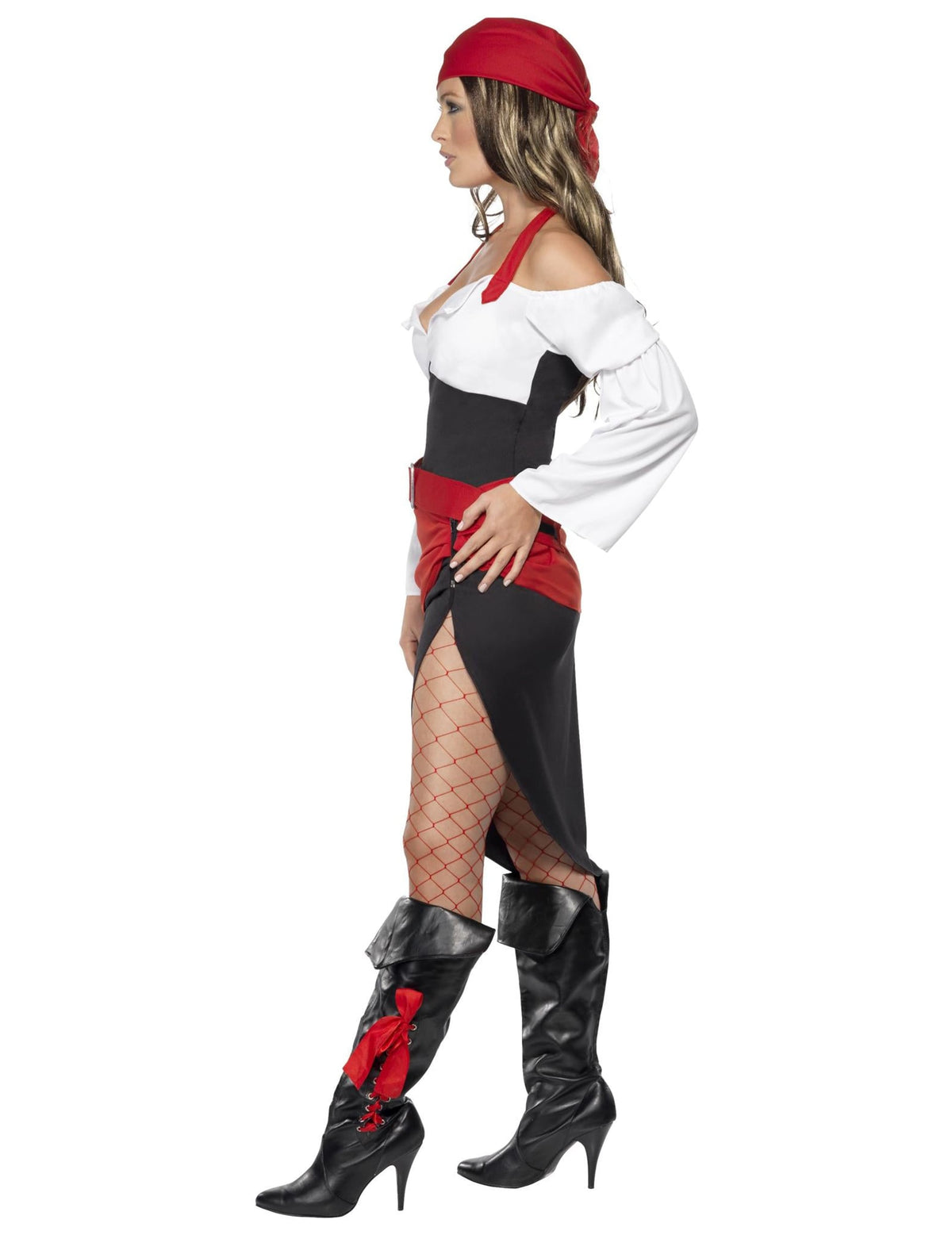Vue de profil du déguisement pirate asymétrique