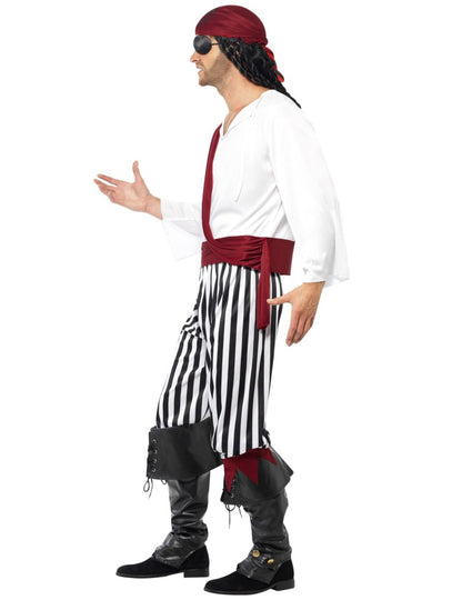 Piratska preobleka z rdečim moškim Bandana