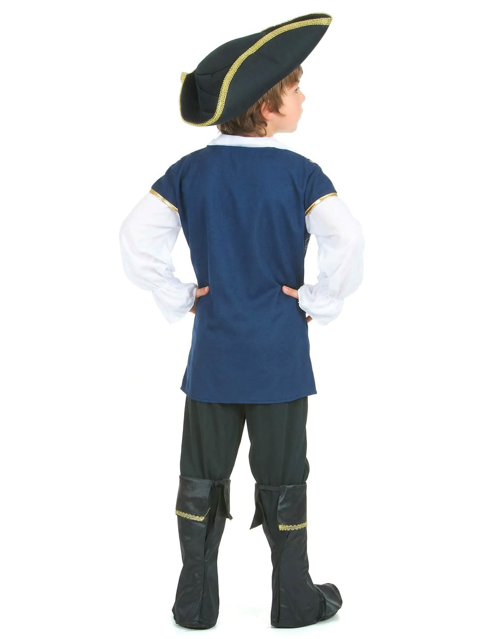 Pogled od zadaj na piratsko preobleko za dečka