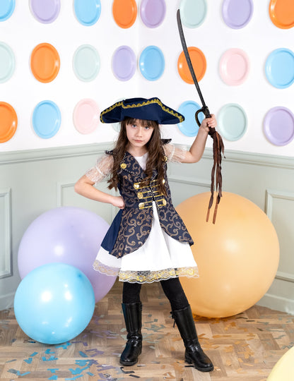 Temno modra gusarska preobleka