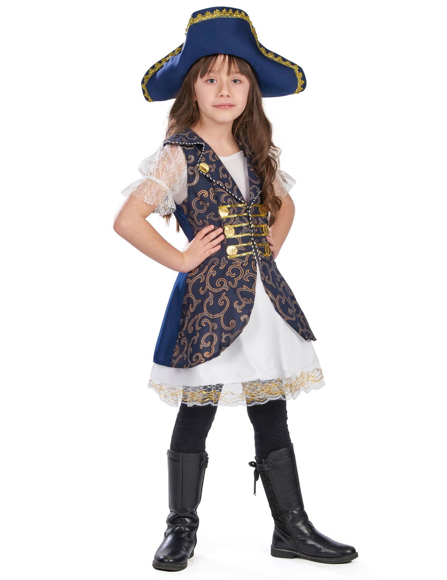 Temno modra gusarska preobleka