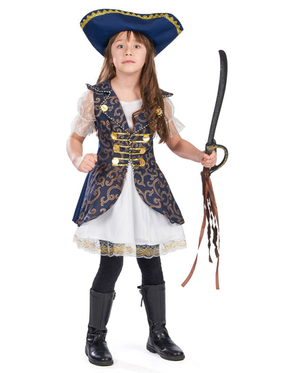 Temno modra gusarska preobleka