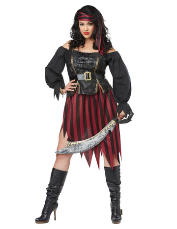 Luksuzni ženski piratski kostum velike velikosti