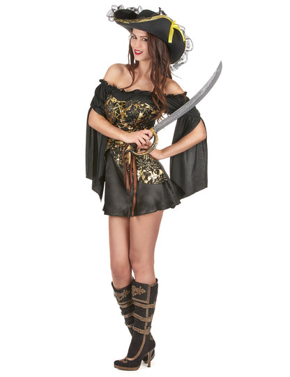 Črno in zlato gusarsko preobleko