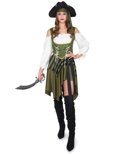 Zelena flibustière piratska kostum
