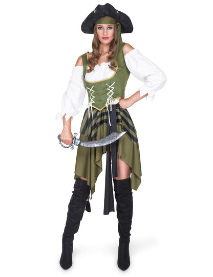 Zelena flibustière piratska kostum