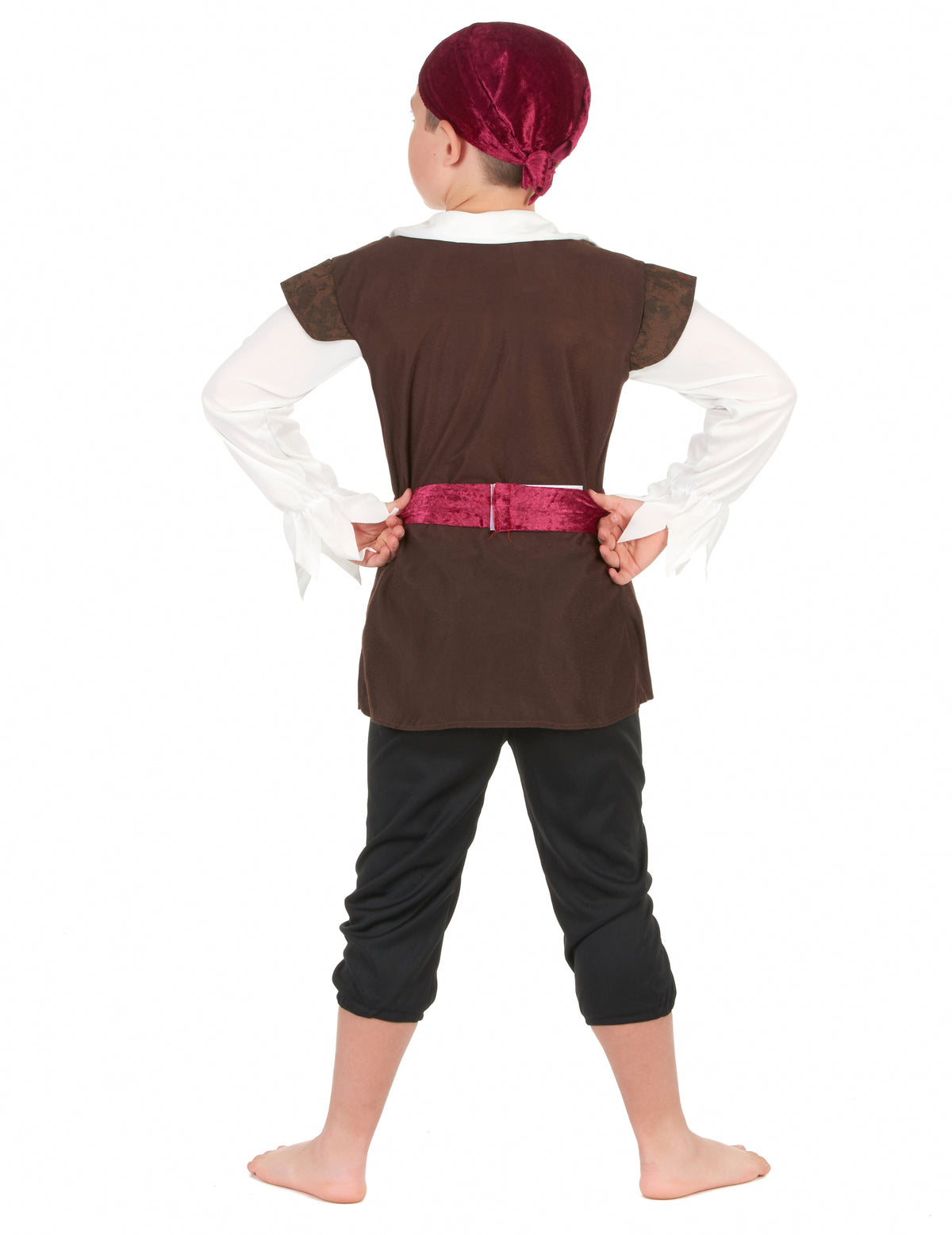 Vue de dos du déguisement de pirate pour garçon