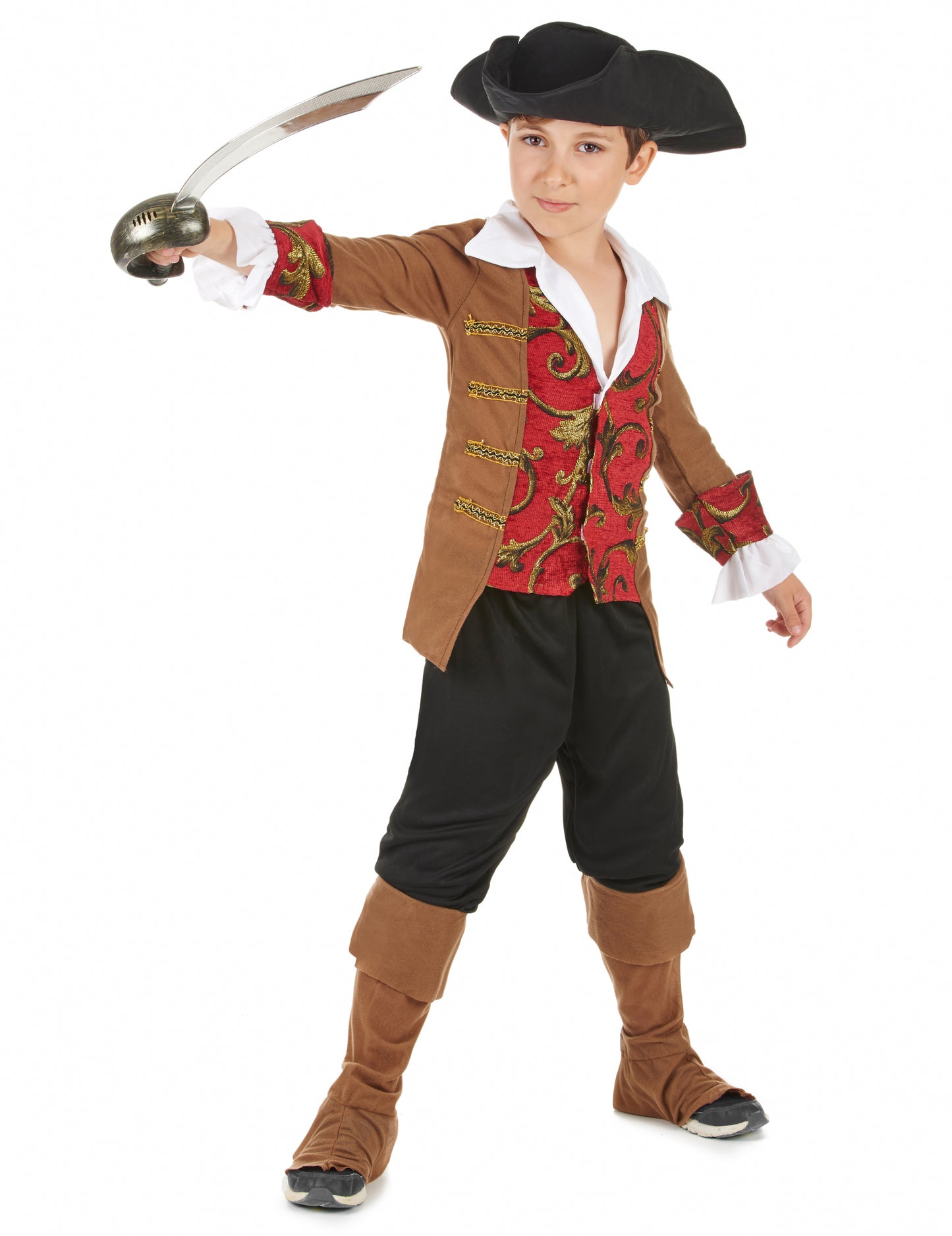 Kostum rjavega in črnega pirata