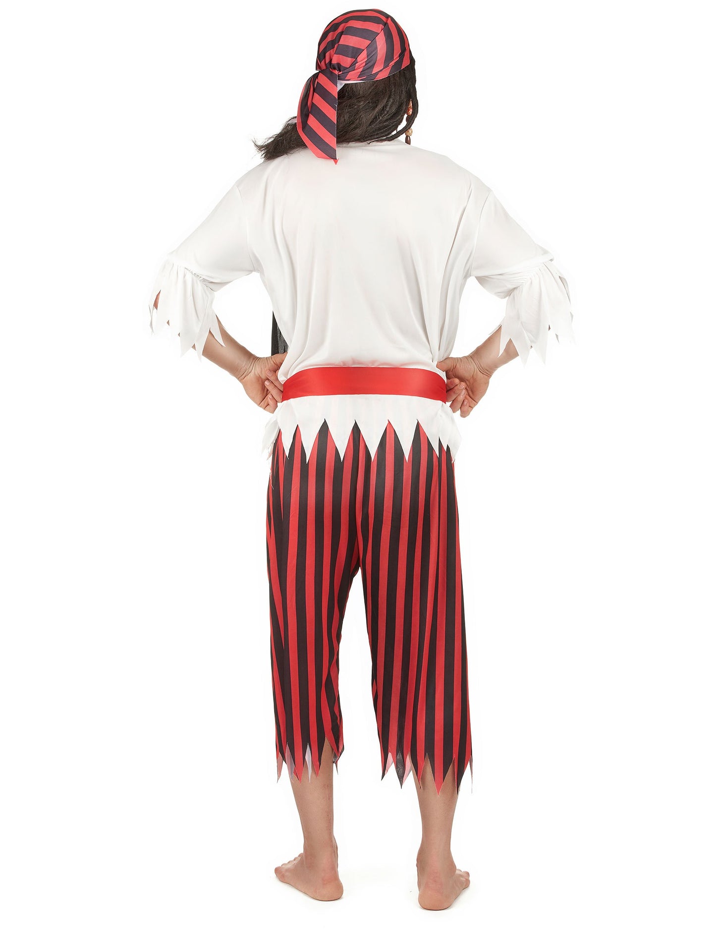 Zadnji pogled piratskega kostuma za moške