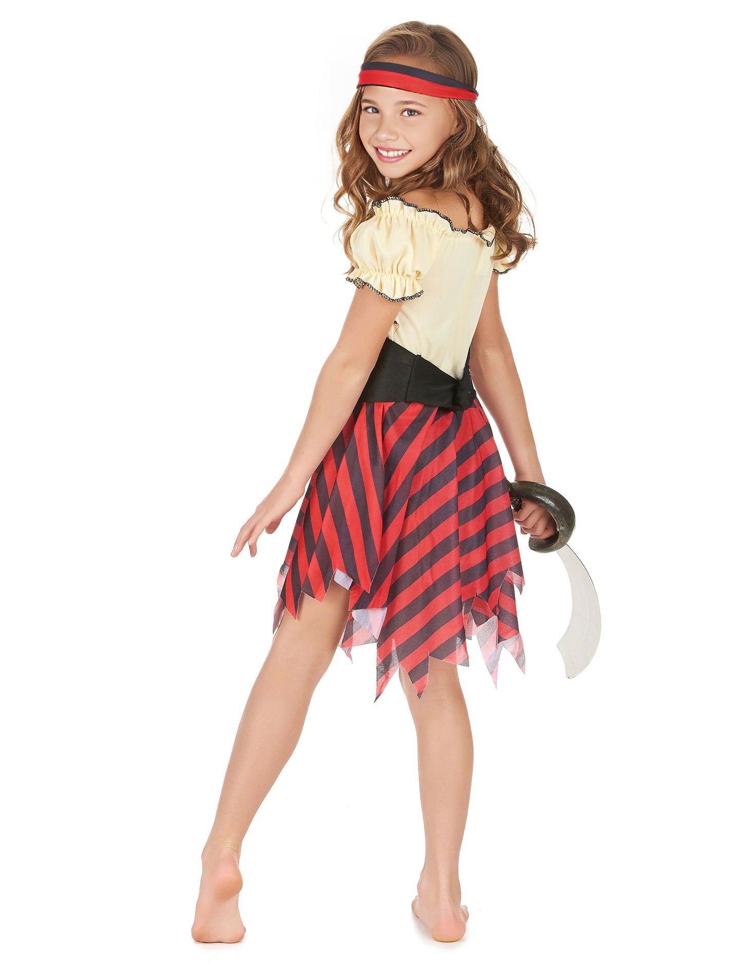 Rumena in rdeča gusarska preobleka