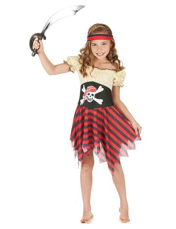 Rumena in rdeča gusarska preobleka