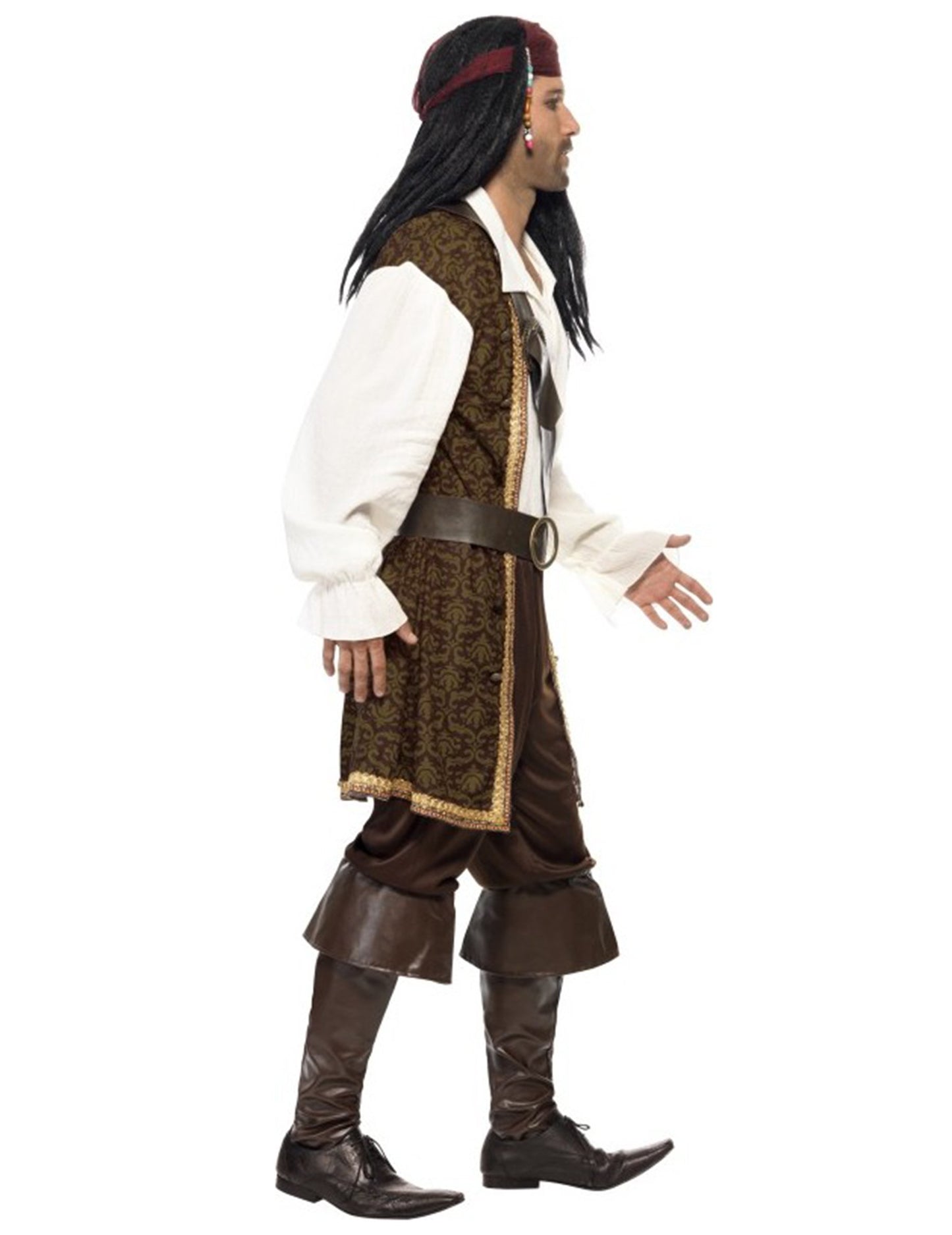 Moški rjavi piratski kostum