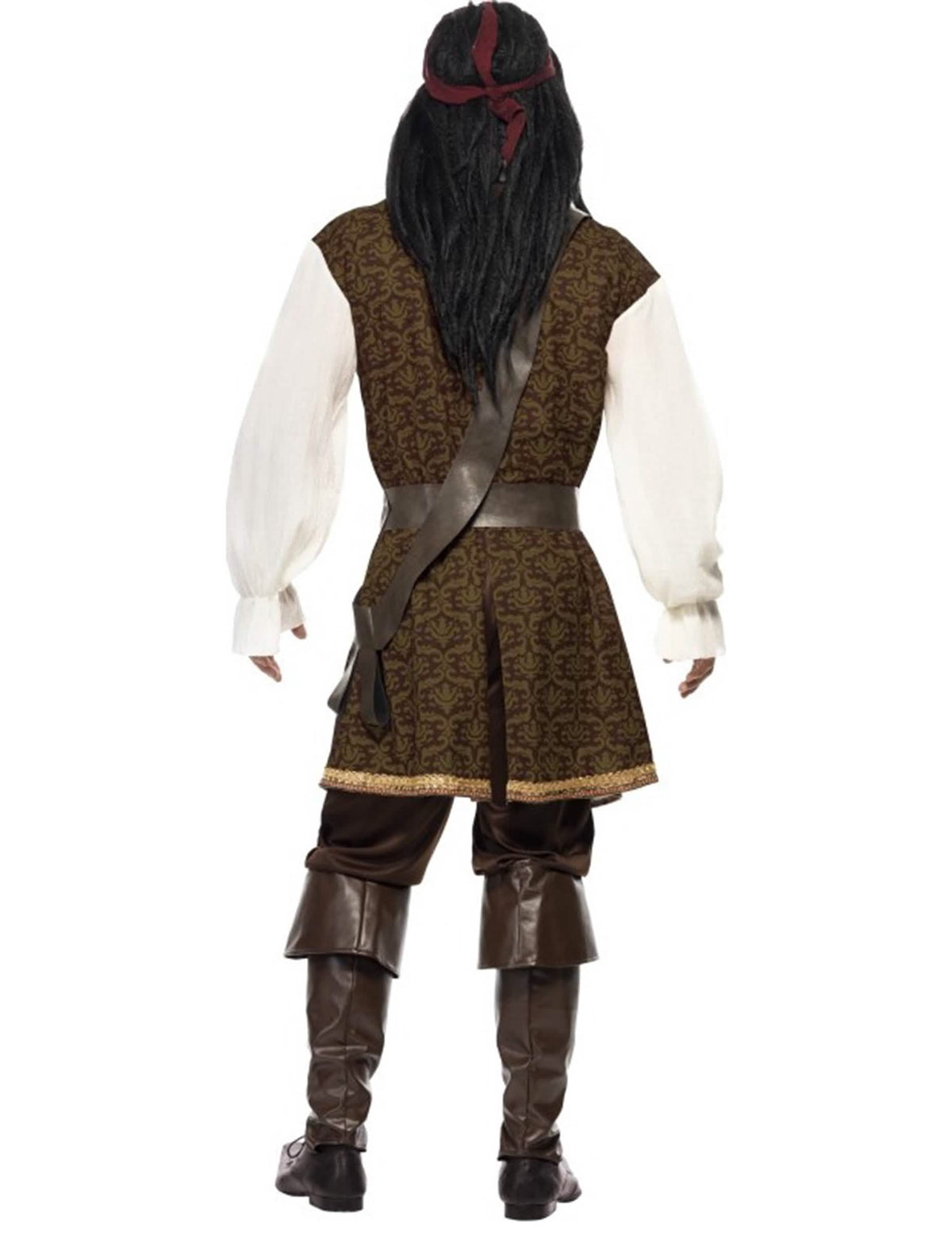 Pogled od zadaj na piratsko preobleko za moški