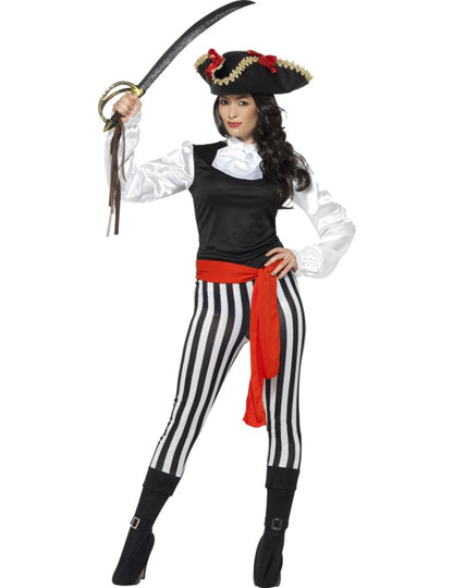Ženski črtasti piratski kostum