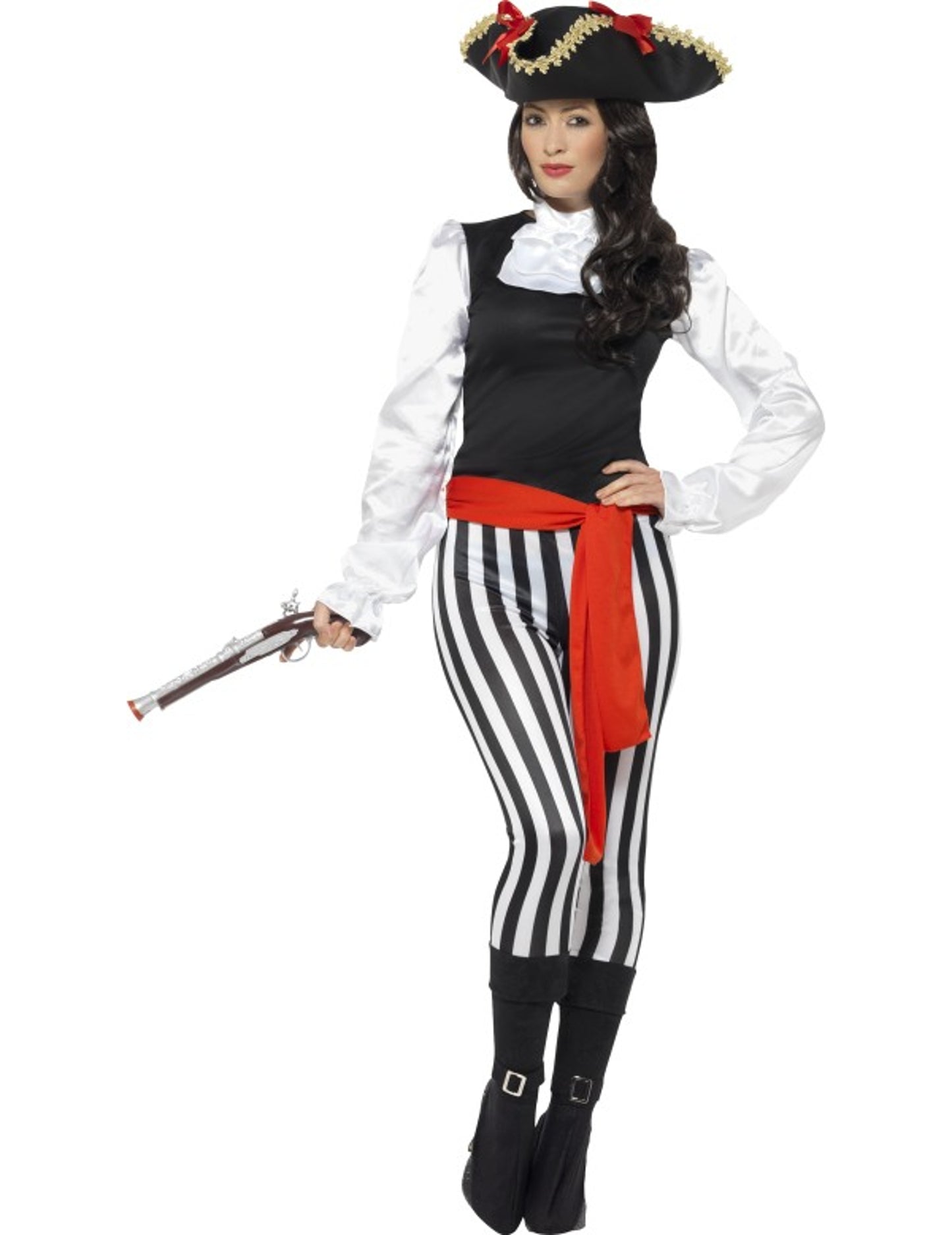 Ženski črtasti piratski kostum